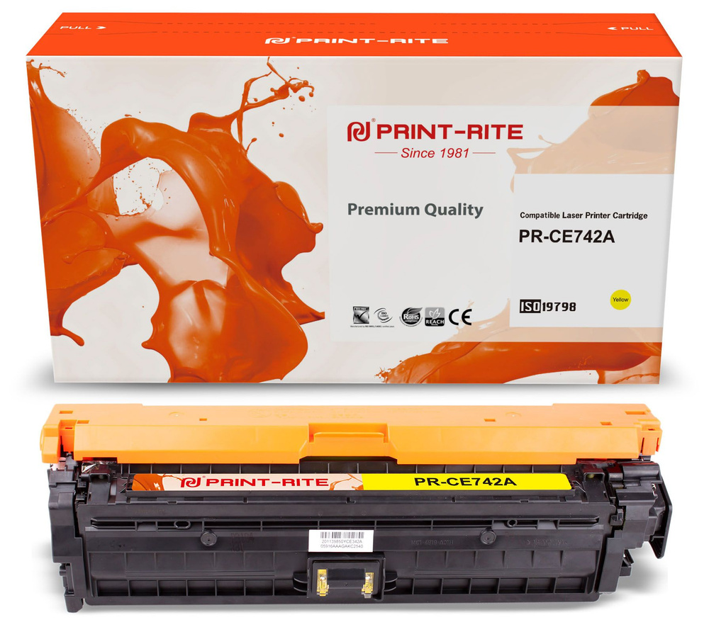 Print-Rite PR-CE742A картридж лазерный (HP 307A - CE742A) желтый 7300 стр #1