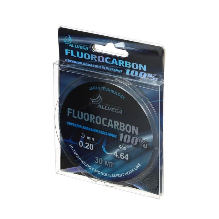 Леска монофильная "FX Fluorocarbon 100%" 30м 0,20мм, 4,64кг, флюорокарбон 100%  #1