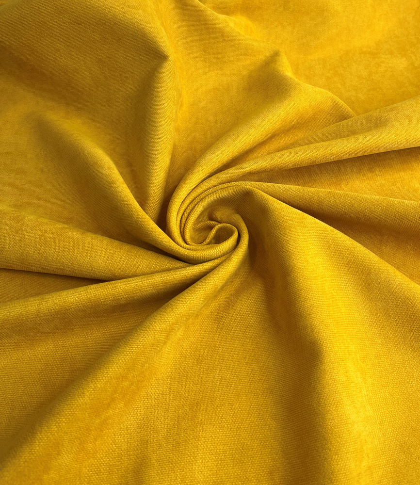 Ткань для штор Канвас высотой 300 см, ярко-желтый, на отрез от 1 метра,  #1