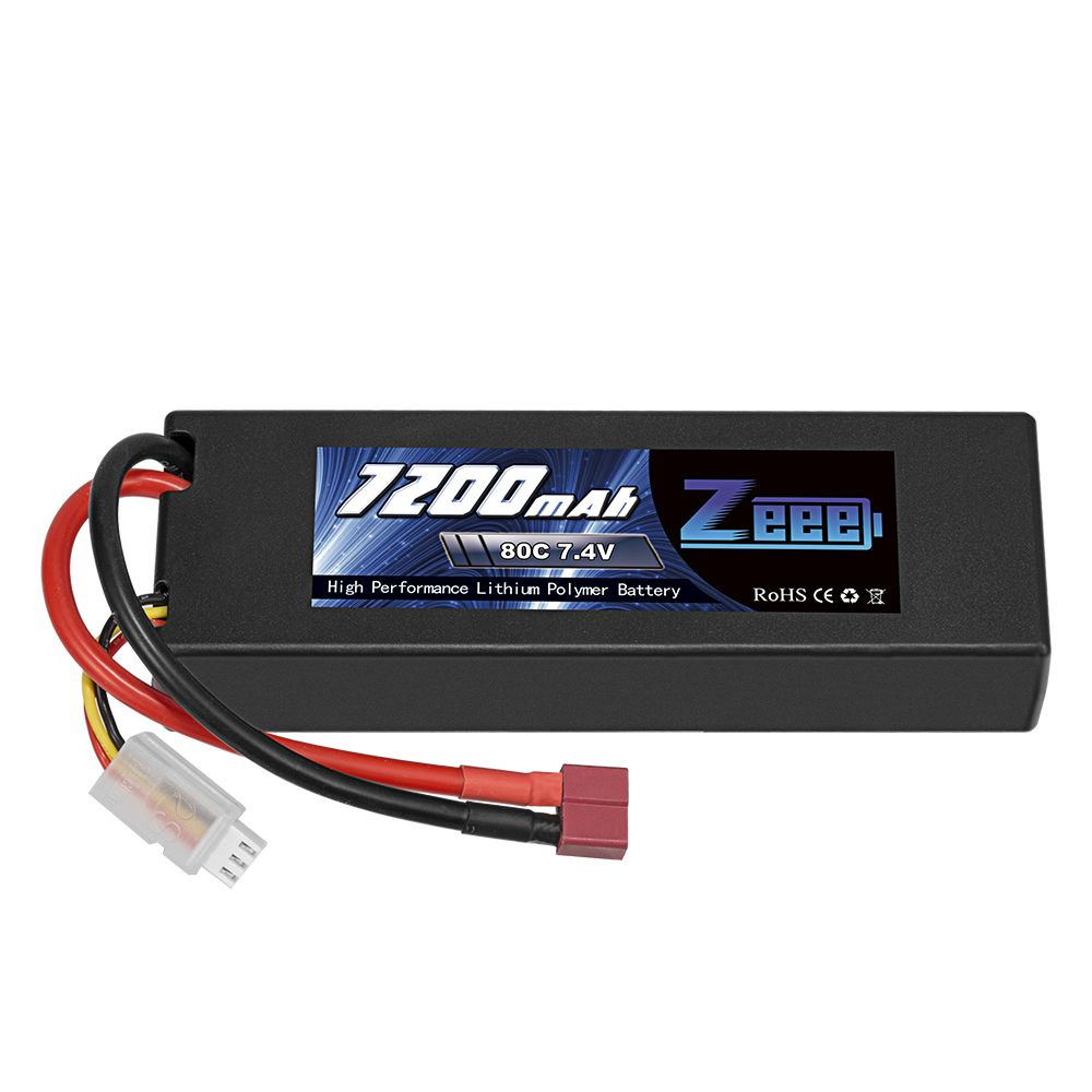 Zeee Power Внешний аккумулятор Аккумулятор 2s 7.4v 7200mah 80c (T plug male to Traxxas female), 7200 #1