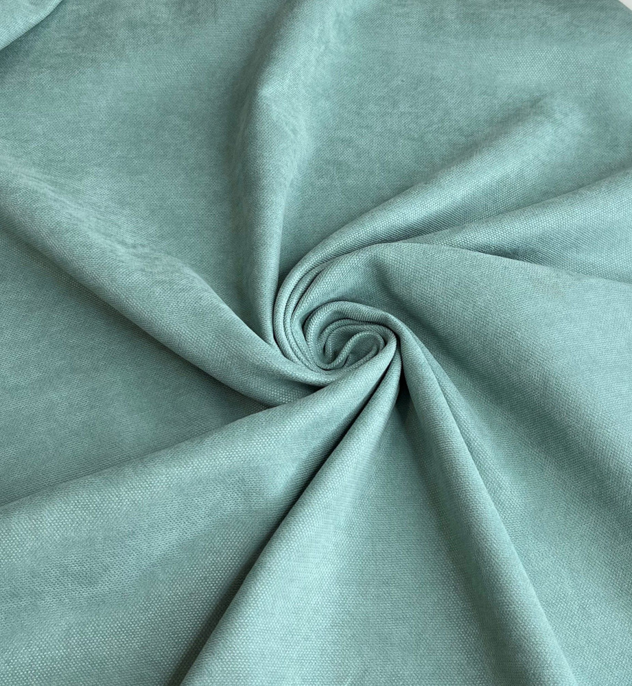 Ткань для штор Канвас высотой 300 см, зелено-мятный, ОТРЕЗ 550*300 см  #1