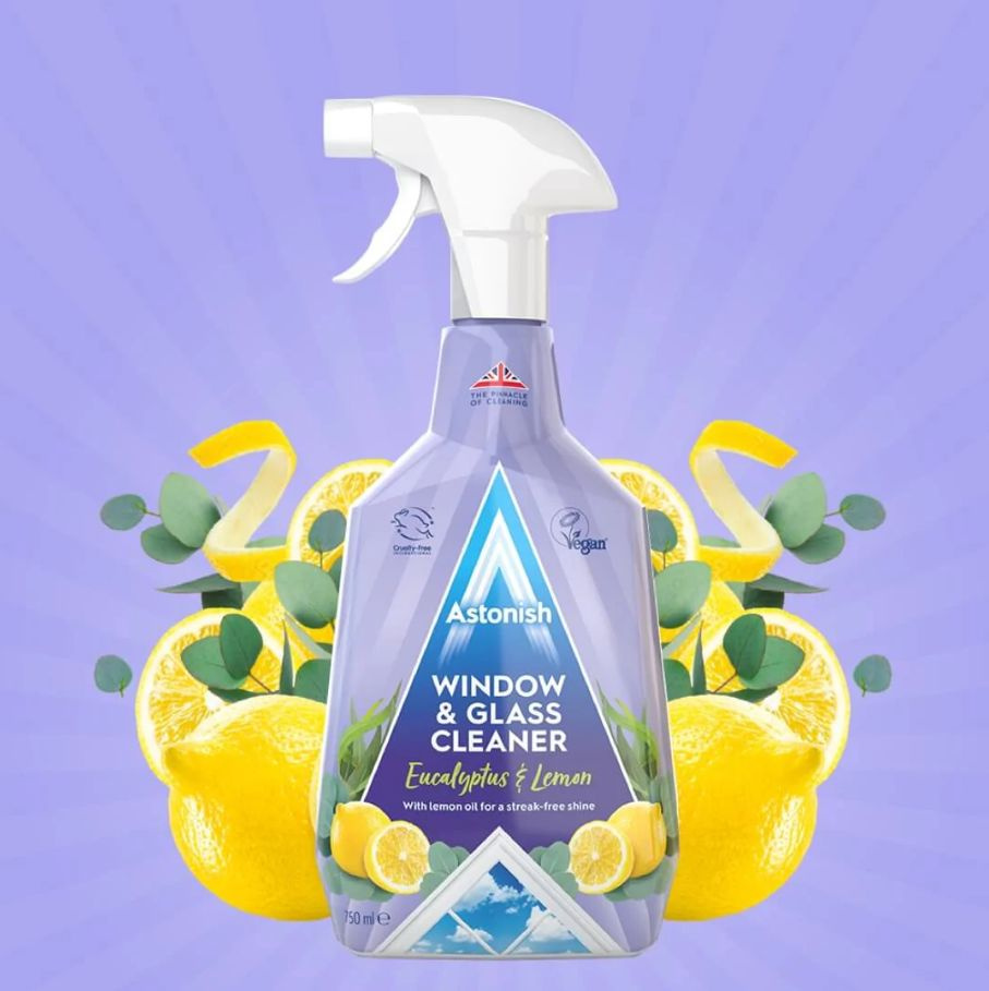 ASTONISH 1690 Очиститель стекол и зеркал "Эвкалипт и лимон" 750 мл WINDOW & GLASS CLEANER Eucalyptus #1