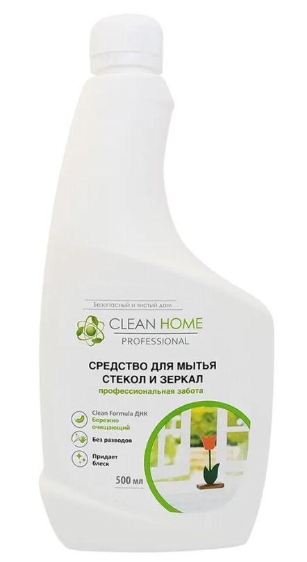 Clean Home Средство чистящее для стекол, сменный блок, 500мл #1