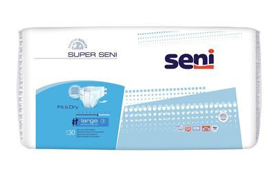 Подгузники для взрослых Super Seni Large (№3), объем талии 100-150 см, 30 шт.  #1