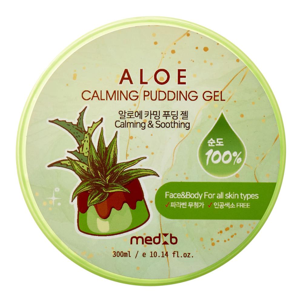 Гель для тела успокаивающий (300мл) с экстрактом алоэ, MedB Aloe Calming Pudding, Корея Gel  #1