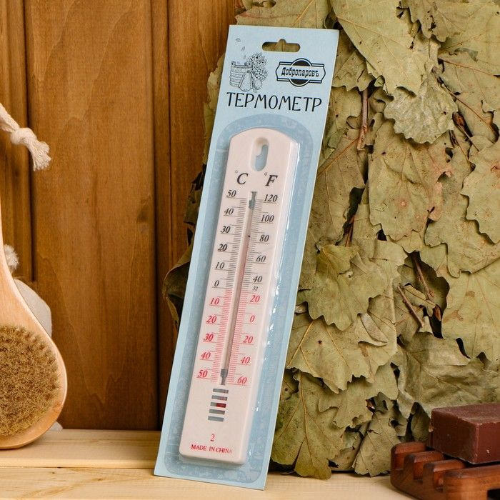 Добропаровъ, Пластиковый термометр "Модерн" в блистере (-50 +50), 4 штуки  #1