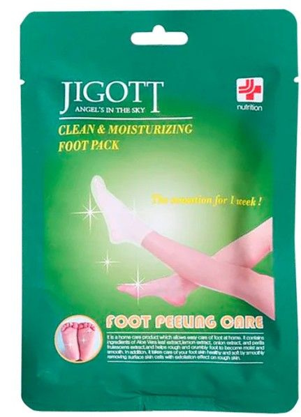 Jigott Отшелушивающие пилинг-носочки / Clean & Moisturizing Foot Pack, 1 пара.  #1