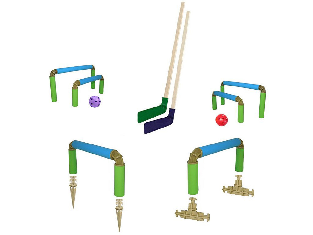 Хоккейный набор с мини воротами 3в1 для игры дома и на улице (зима/лето).  #1