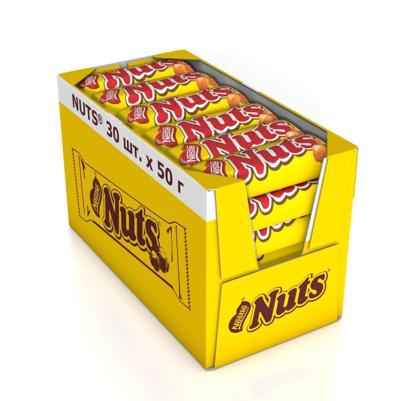 Nestle, Шоколадный батончик Nuts, 50г 30 штук в упаковке #1