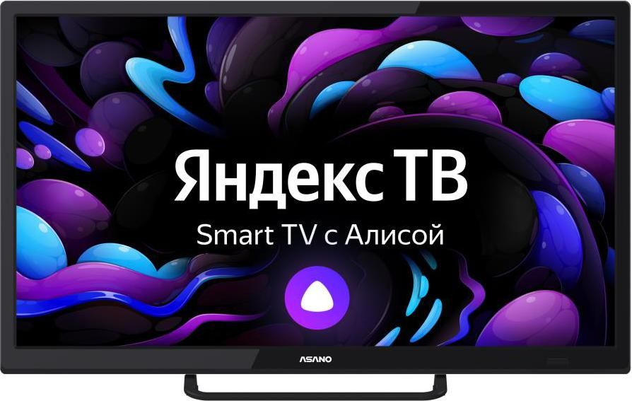 Asano Телевизор с Алисой 24LH8110T ЯндексТВ; HDMI x2, USB x1; 24" HD, черный  #1