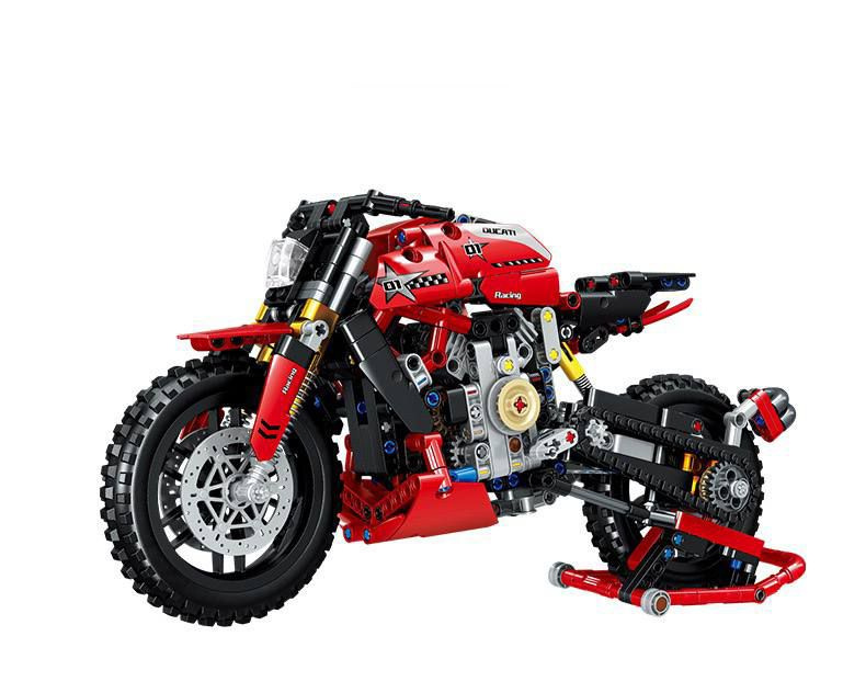 Конструктор Machinery "Мотоцикл" цвет красный, 620 деталей , Гоночный спортбайк , Машиностроение и техника #1