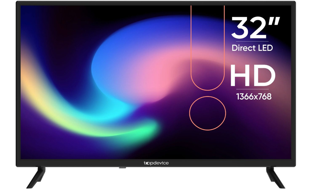 Topdevice Телевизор TDTV32BN02HBK 32", HD, 2022 32", черный #1