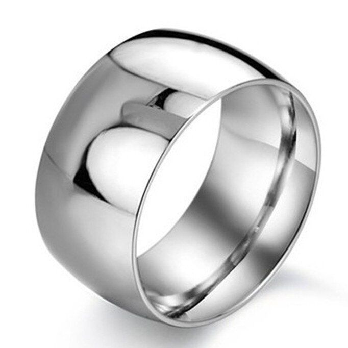 Кольцо из нержавеющей стали Классическое 10 мм Silver #1