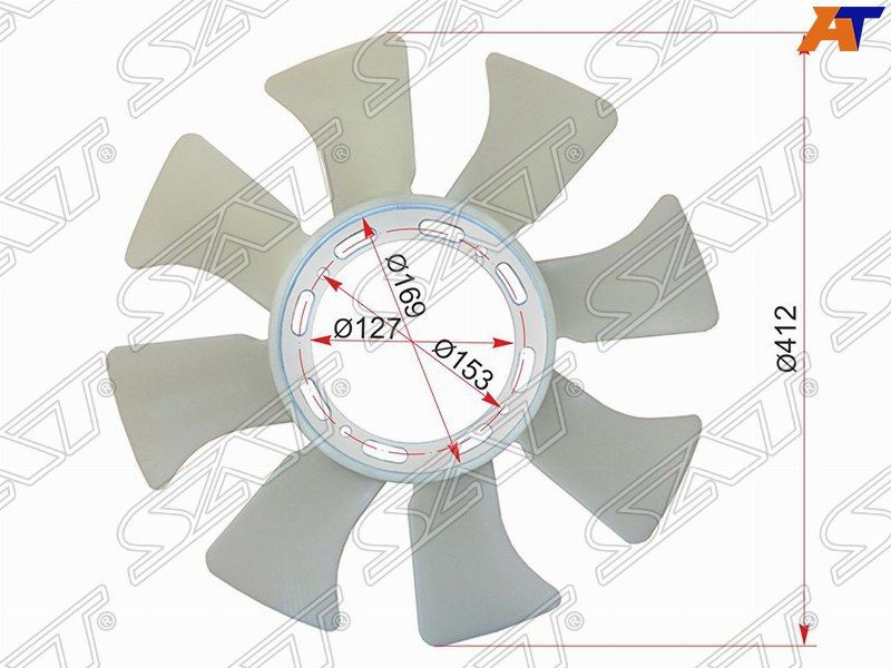 Крыльчатка вентилятора SAT для MAZDA TITAN 88-01 TF/TM #1