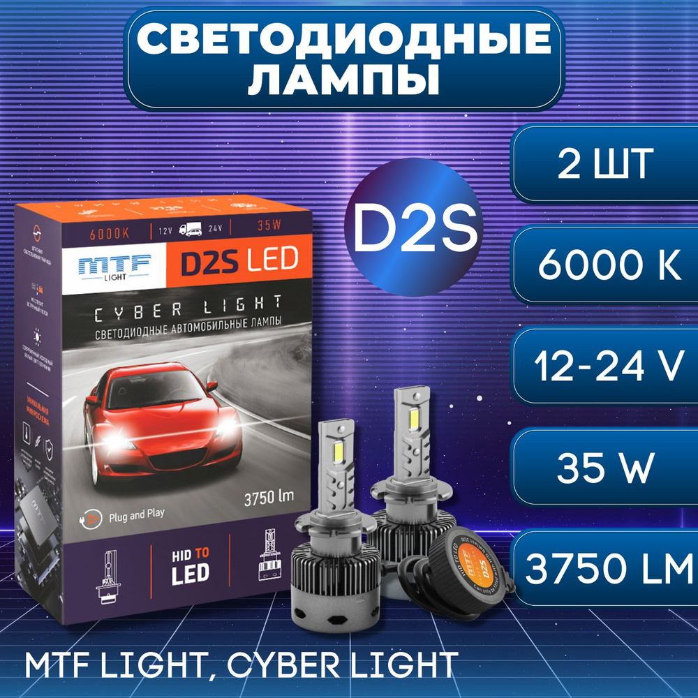 Лампа автомобильная MTF Light 12 В, 2 шт. купить по низкой цене с доставкой  в интернет-магазине OZON (798898017)