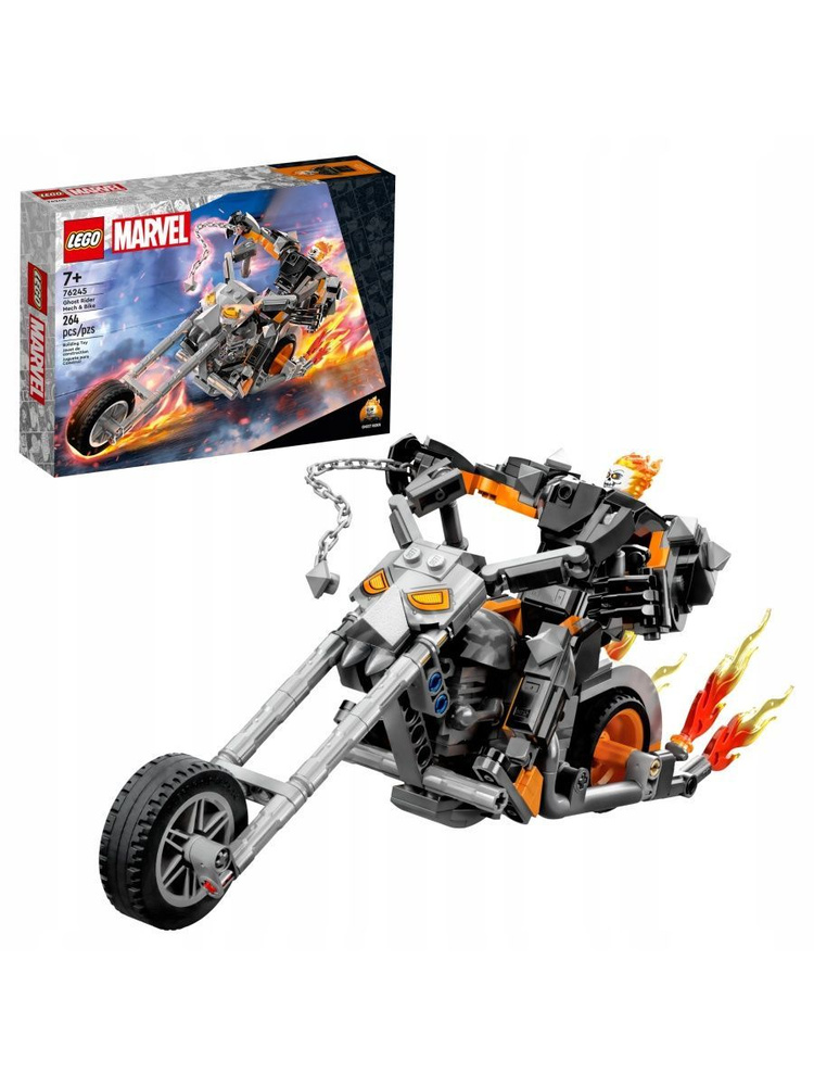 76245 Конструктор LEGO MARVEL Ghost Rider Mech & Bike Робот и мотоцикл Призрачного гонщика 264 деталей #1