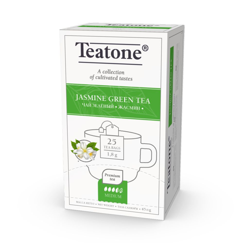 Teatone Чай зеленый с ароматом ЖАСМИНА в стиках, 25 стиков! Натуральный!  #1