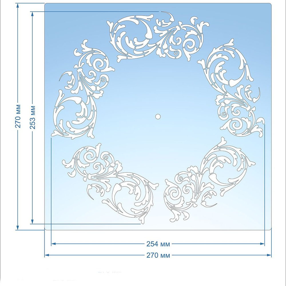 Трафарет многоразовый для часов Узор №3, ПЭТ 0,3мм #1