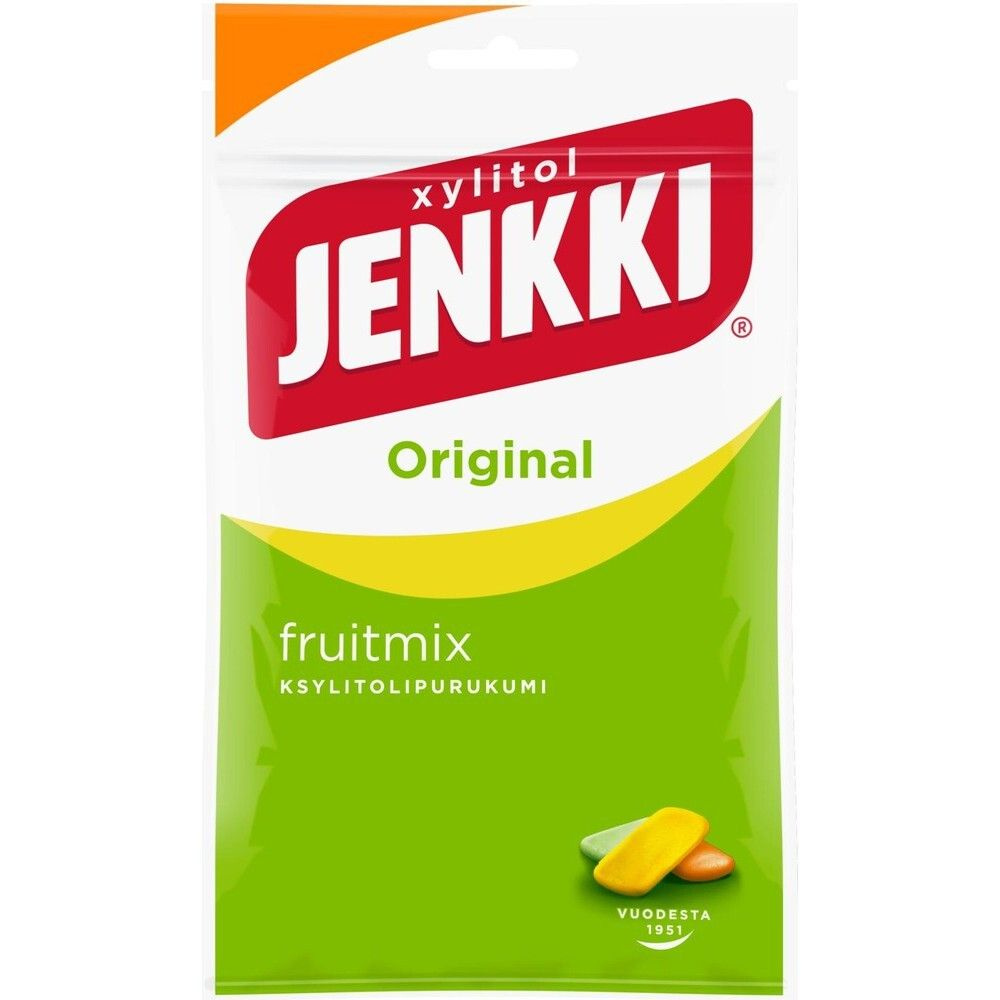 Жевательная резинка без сахара с ксилитом JENKKI фруктовый микс  #1
