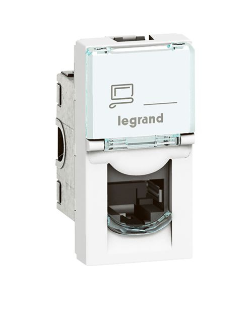 Розетка Legrand 076563 MOSAIC RJ45 STP кат6 1 мод #1