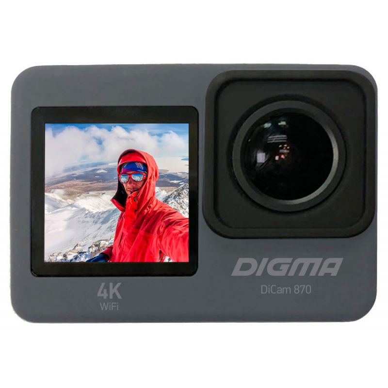 Экшн-камера Digma DiCam 870 серый #1