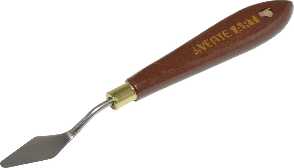 Мастихин № 3 12х42 мм художественный металлический с деревянной ручкой для масляных красок и акрила, #1