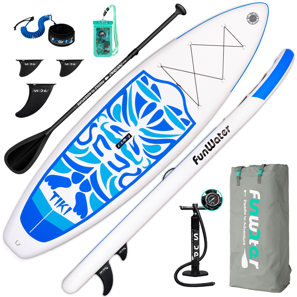Надувная SUP-доска FunWater TIKI 10'6" (320х84х15 см) Сап доска для плавания, для серфинга, Sup board, #1