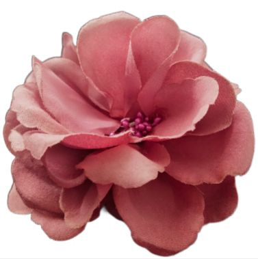 Брошь цветок пион классический. Цвет темно-розовый пудровый насыщенный/d 12.  #1