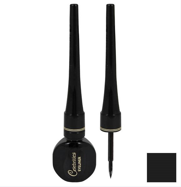 Eveline Cosmetics Подводка для глаз CELEBRITIES EYELINER, VINYL BLACK, водостойкая, 3 мл  #1