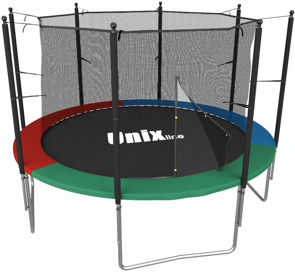 Каркасный батут с защитной сеткой UNIX Line Simple 10 ft разноцветный / диаметр 305 см / до 140 кг / #1