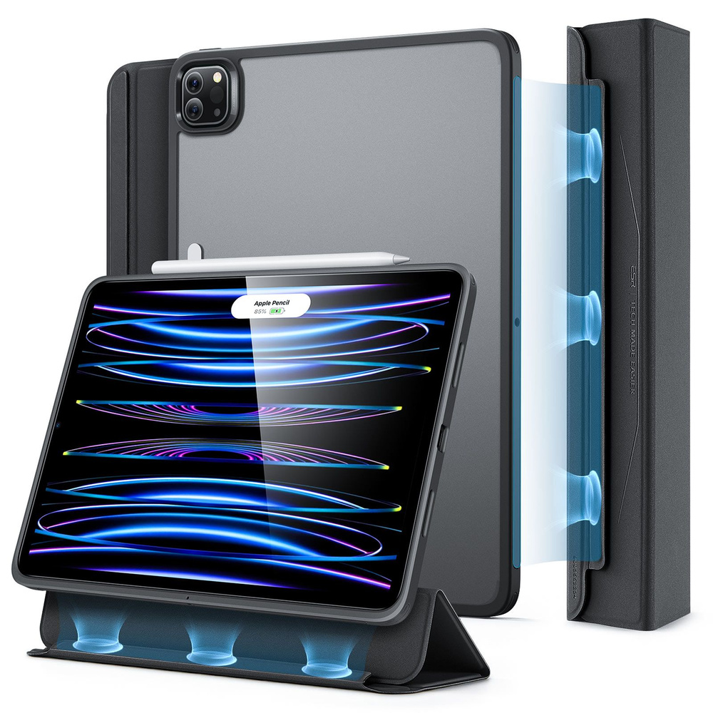 Чехол книжка ESR Ascend Hybrid Case для iPad Pro 12.9 (2022/2021) - Black, черный  #1