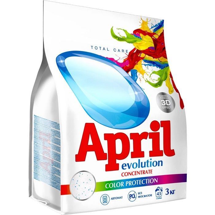 APRIL Evolution Стиральный порошок, Color, Protection, автомат, для ...