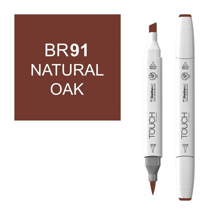 Маркер TOUCH BRUSH двухсторонний на спиртовой основе BR91 Natural Oak  #1