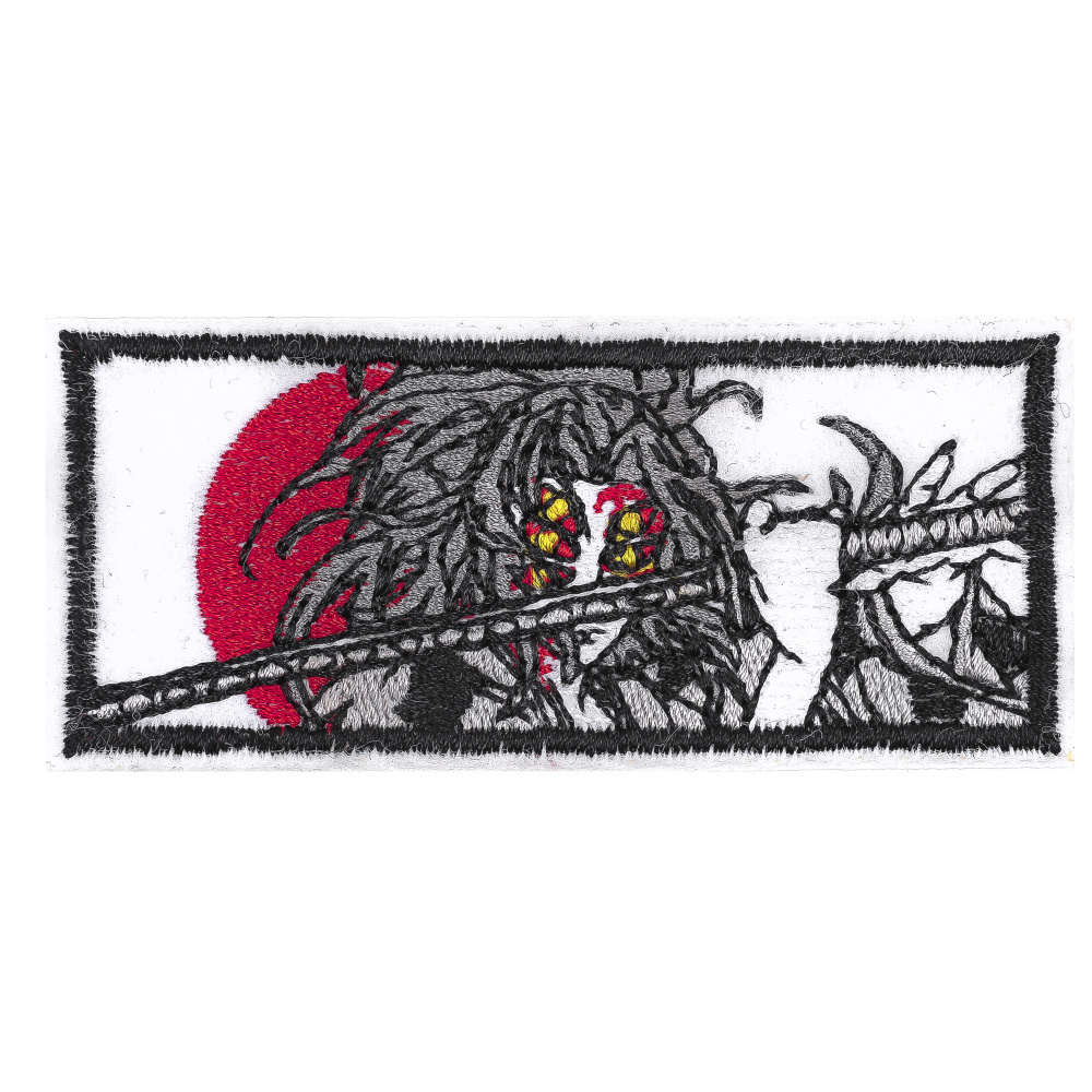 Нашивка, шеврон, патч (patch) Клинок, рассекающий демонов Кокушибо, аниме, размер 8,8*4,8 см  #1