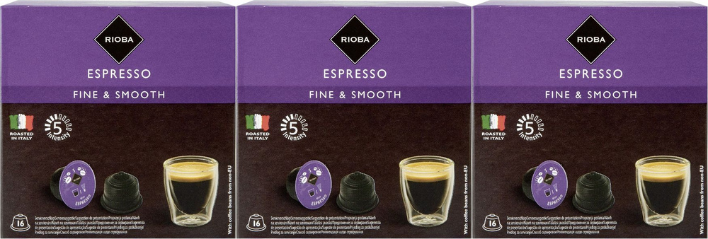 Кофе Rioba Dolce Gusto Espresso в капсулах 7 г х 16 шт, комплект: 3 упаковки по 112 г  #1