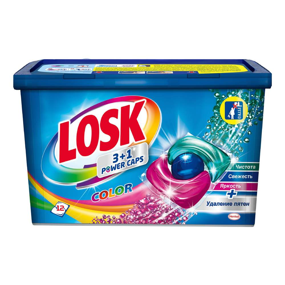 Капсулы для стирки Losk Color duo-caps для цветного белья автомат 12 шт  #1