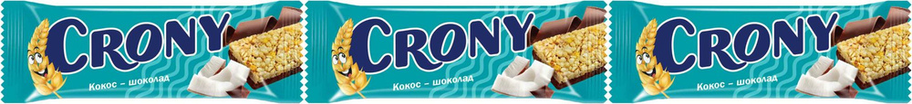 Батончик-мюсли Crony кокос-шоколад, комплект: 3 упаковки по 50 г  #1