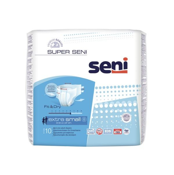 Подгузники для взрослых Super Seni Extra Small (№0), объем талии 40-60 см, 10 шт.  #1