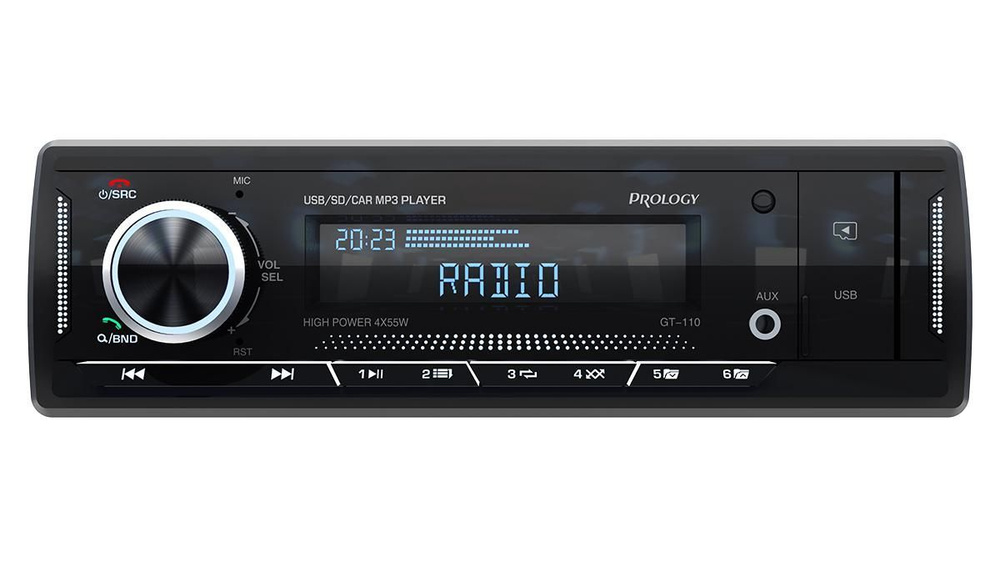 Автомагнитола Prology PRGT110 1DIN FM,SD/USB,без СD, Bluetooth,4*55 Вт. #1