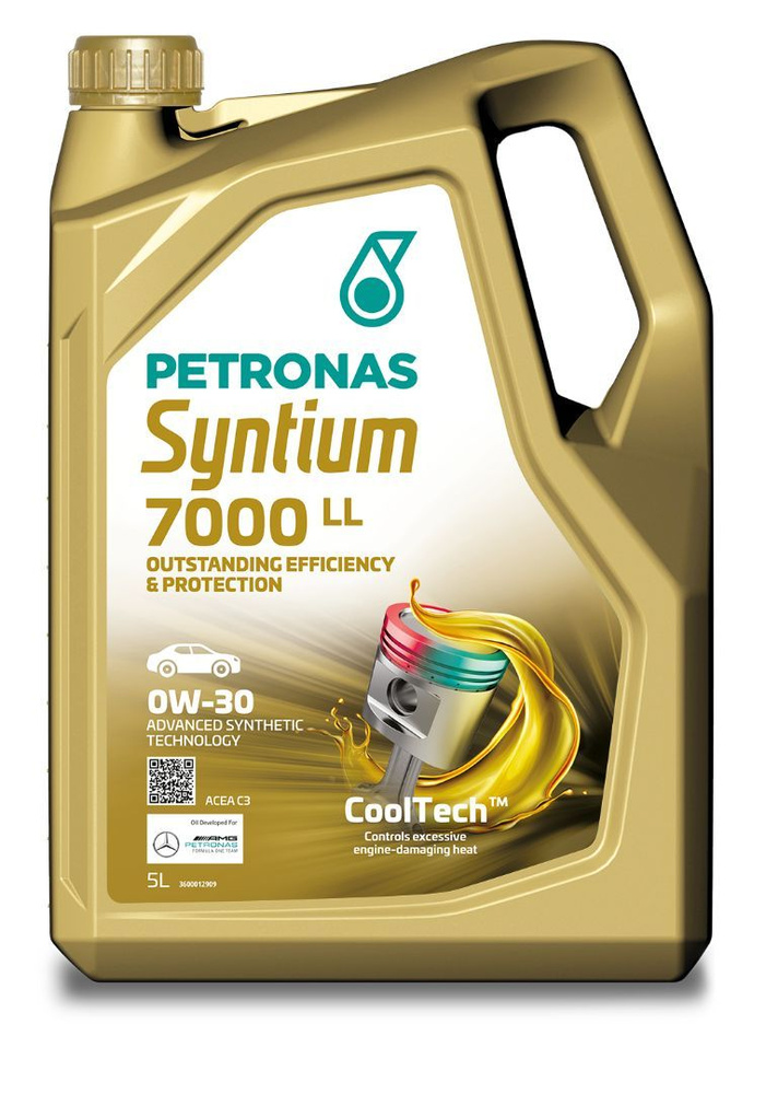 PETRONAS SYNTIUM 7000 LL 0W-30 Масло моторное, Синтетическое, 5 л #1