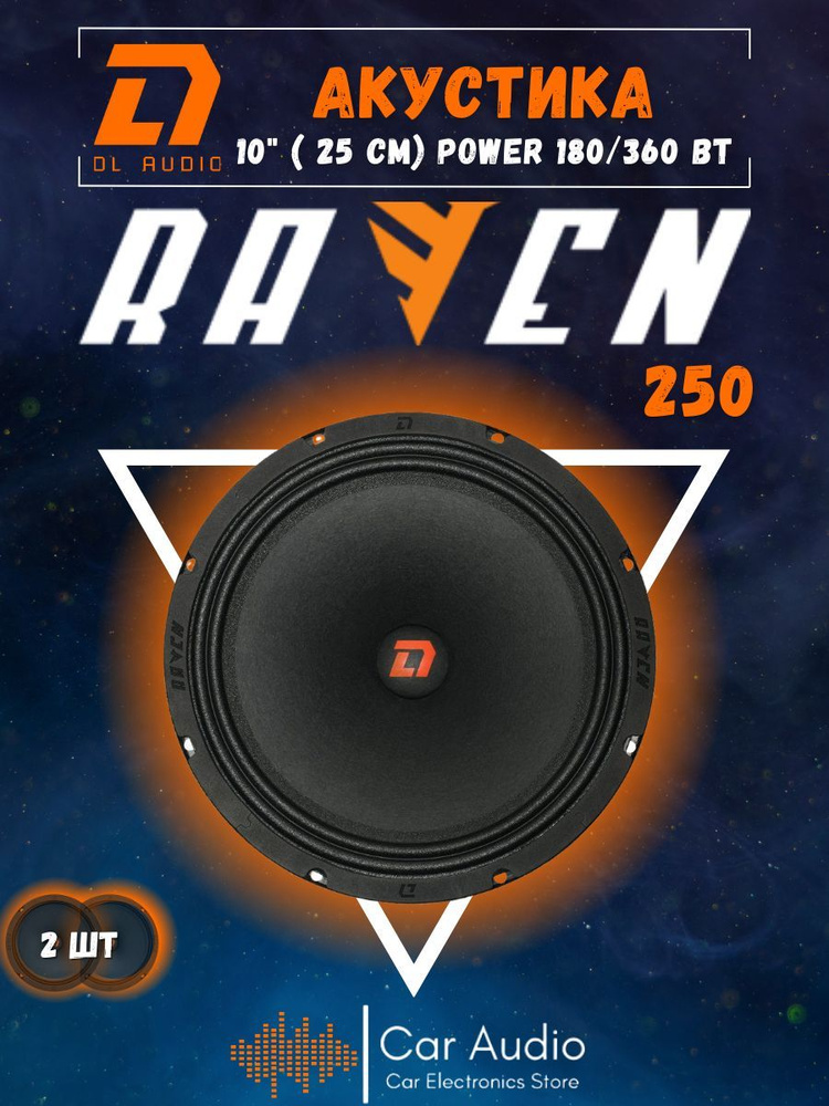 DL Audio Колонки для автомобиля Raven 250_65, 25 см (10 дюйм.) #1