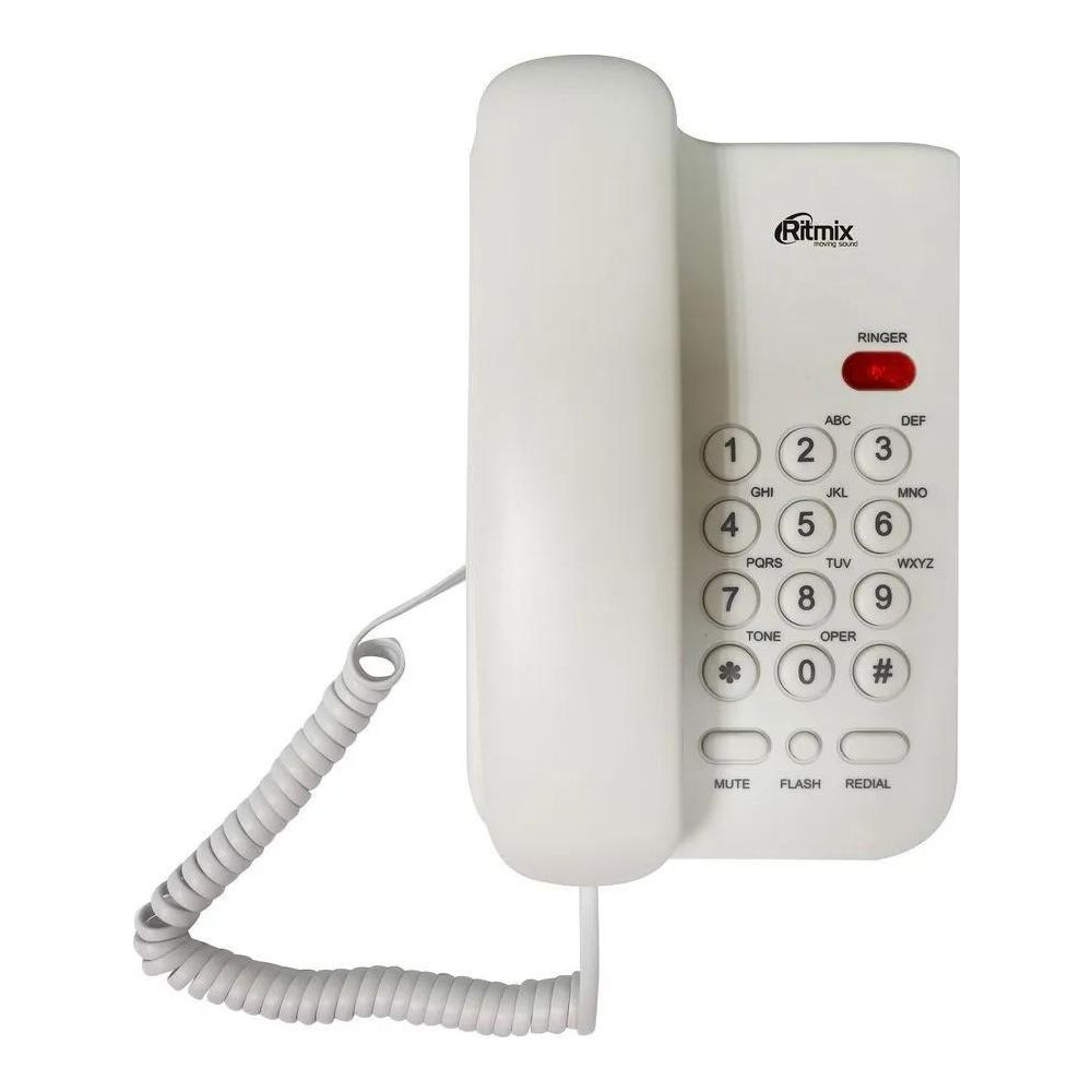Телефон проводной Ritmix RT-311 белый #1