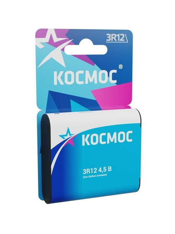 Элемент питания солевой квадрат 3R12 1BL (блист.1шт) Космос KOC3R121BL  #1