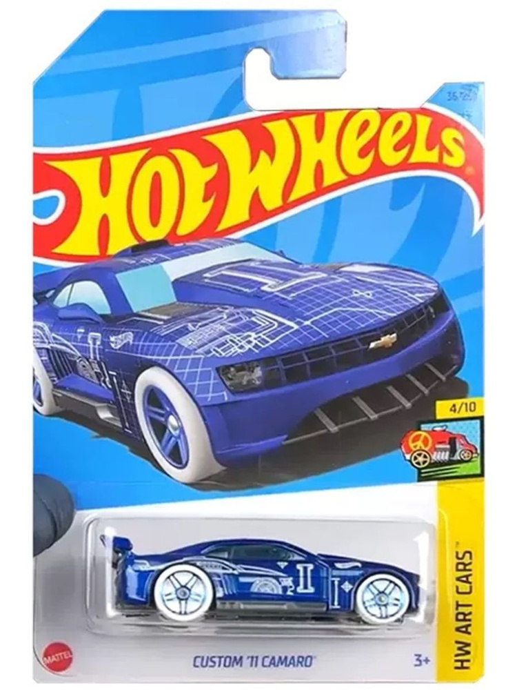 HKH48 Машинка металлическая игрушка Hot Wheels коллекционная модель CUSTOM 11 CAMARO синий  #1