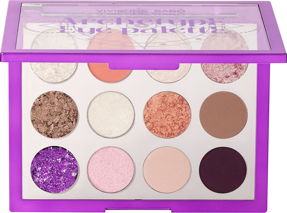 Палетка теней Vivienne Sabo Archetype eye palette, тон 01, матовые, сияющие, металлические оттенки с #1