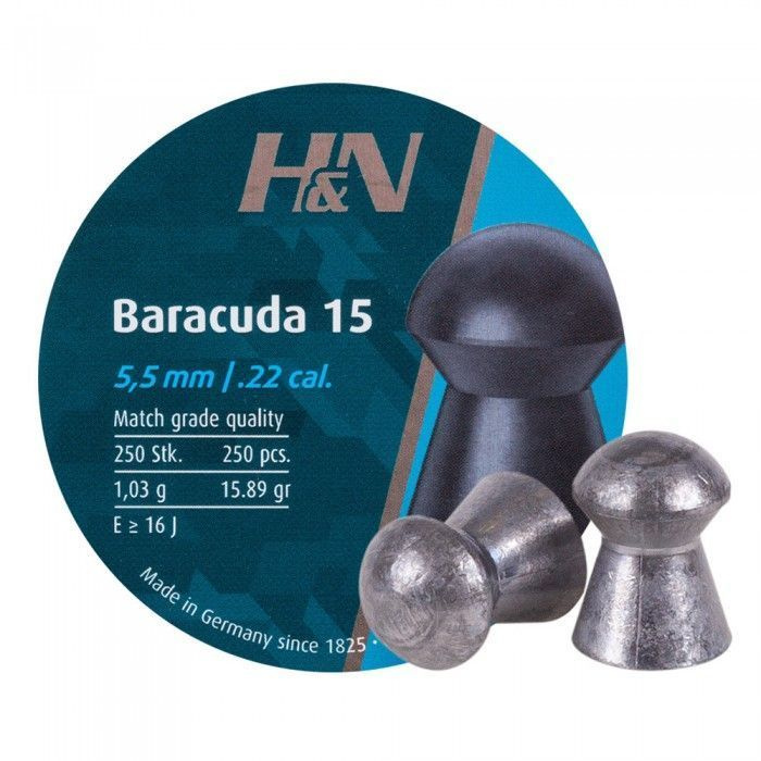 Пули для пневматики H&N Baracuda 15 5,52 мм 1.030 гр 250 шт #1