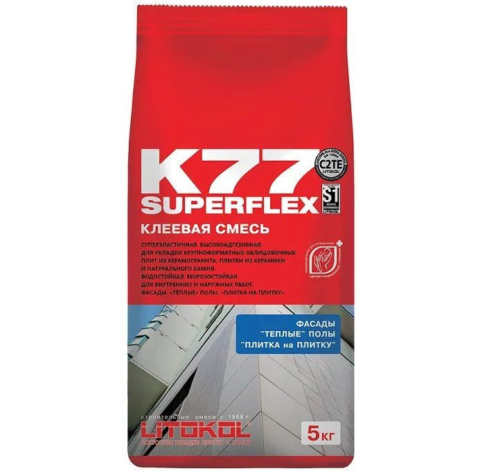 Клеевая смесь Litokol Superflex K77 5 кг #1