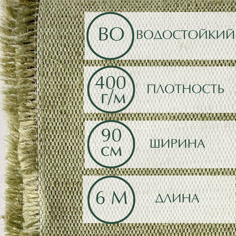 Брезент/ Ткань брезентовая, водоотталкивающая, ш-90 см, пл. 400 гр/м2/ 6 метров  #1