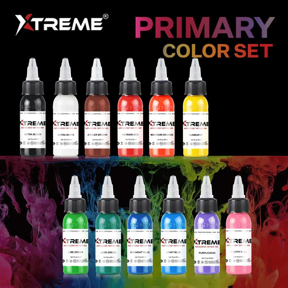 Краска Xtreme Ink 12 Primary Color Set (1/2 унции - 15 мл) #1