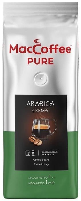 Кофе MacCoffee Pure Arabica Crema в зернах 1 кг #1